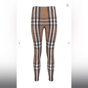 Burberry Tan and Black Check Leggings